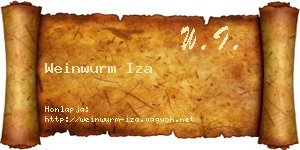 Weinwurm Iza névjegykártya